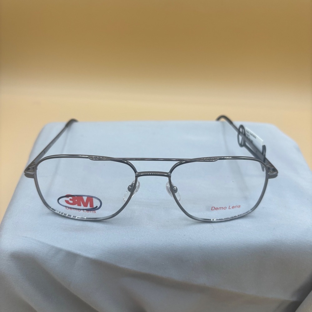 3M Beta Gunmetal Aviator Eyeglasses Frames Z87-2 58-18-145 Metal‎ Safety Glasses